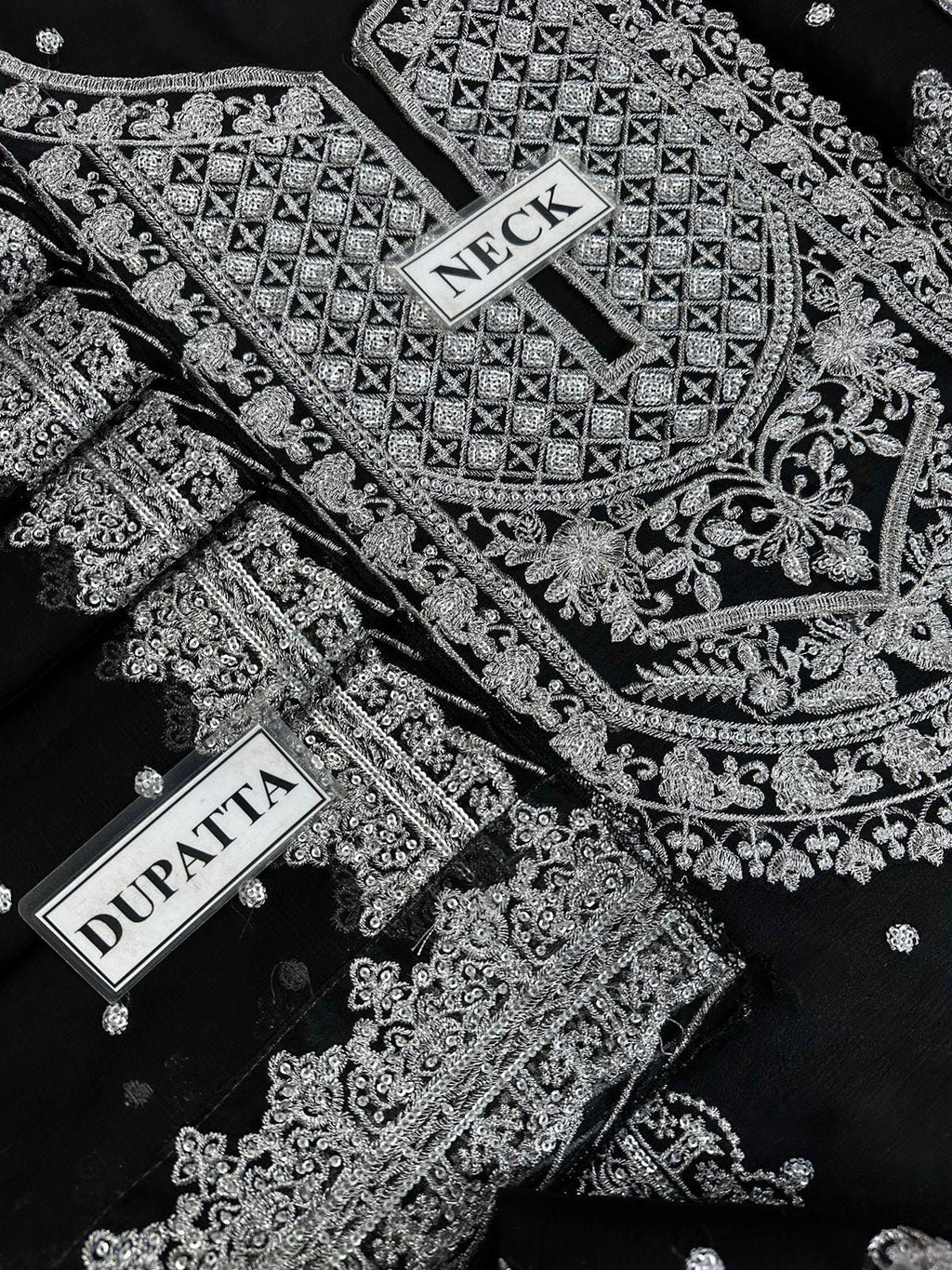 ASIM JOFA EMBROIDERED CHIFFON STITCHED 2 PCS