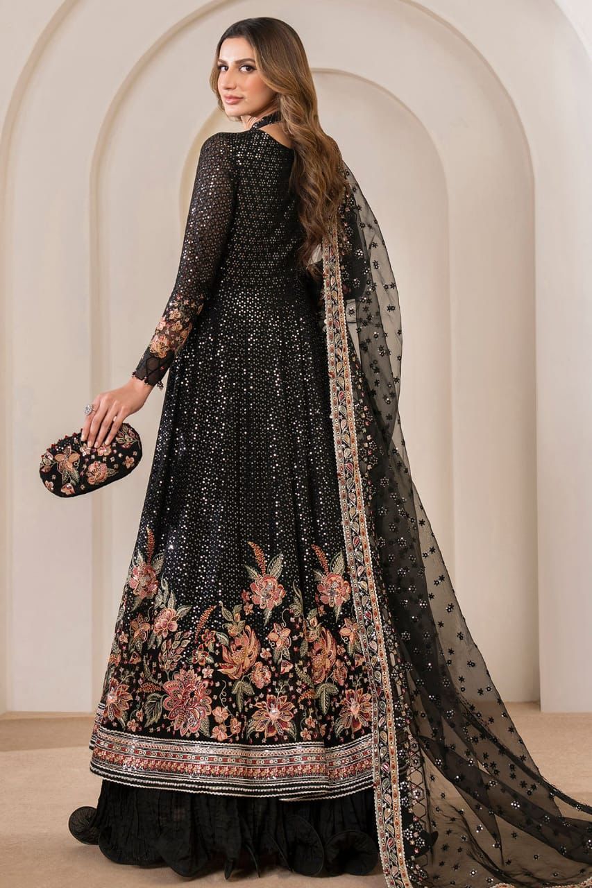 Jazmin Black Organza Lehenga Bridal Collection