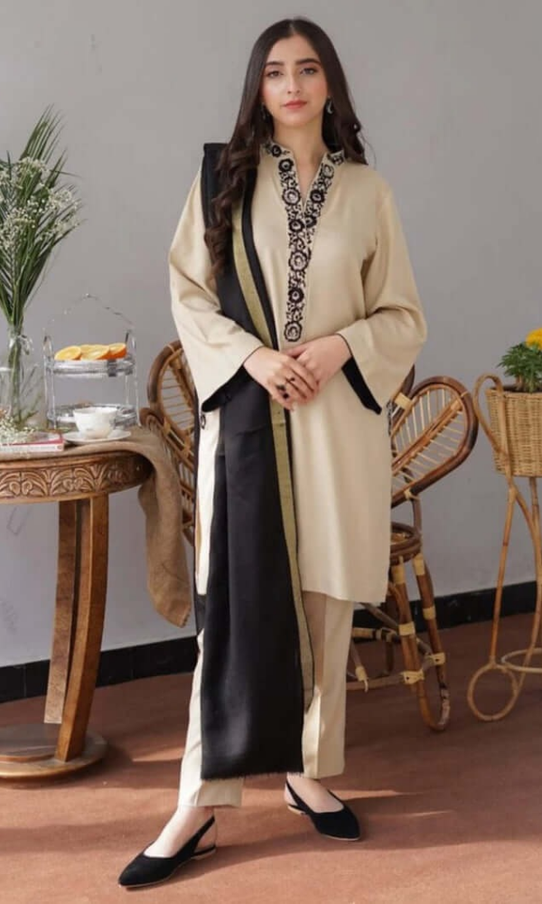 Aisling 3 Piece Heavy Embroidered Dhanak Suit