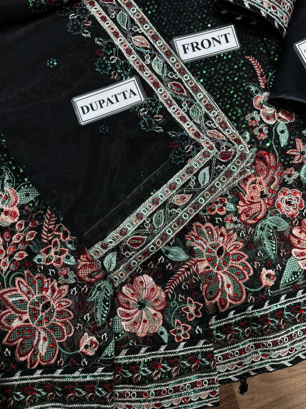 Jazmin Black Organza Lehenga Bridal Collection