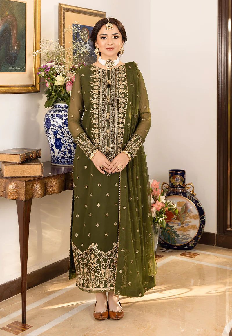 ASIM JOFA EMBROIDERED CHIFFON GEORGETTE 3 PCS