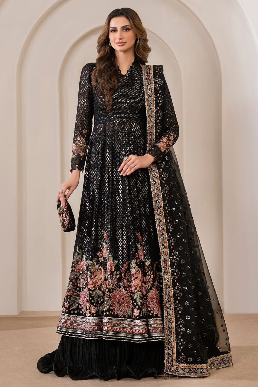 Jazmin Black Organza Lehenga Bridal Collection