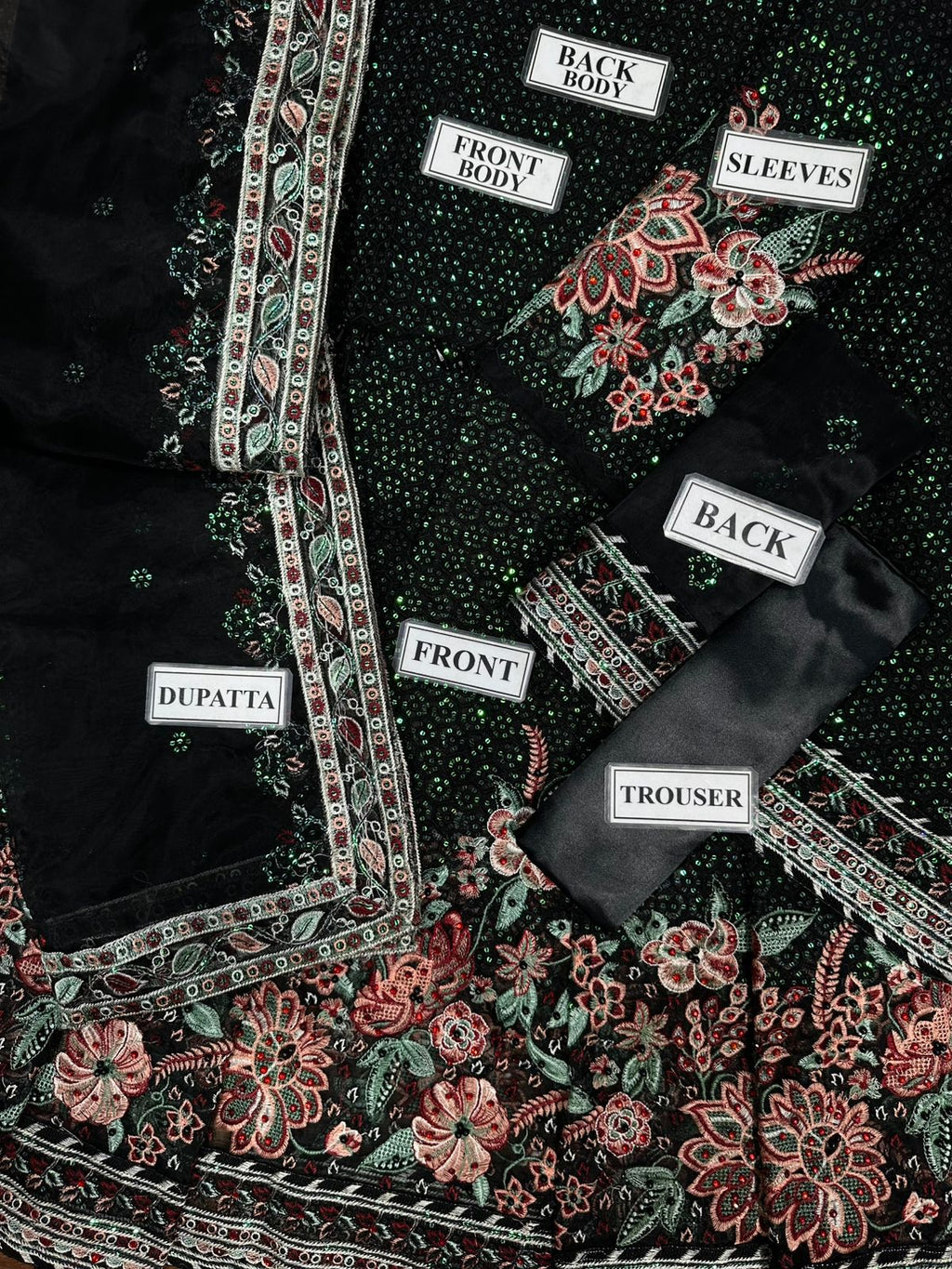 Jazmin Black Organza Lehenga Bridal Collection